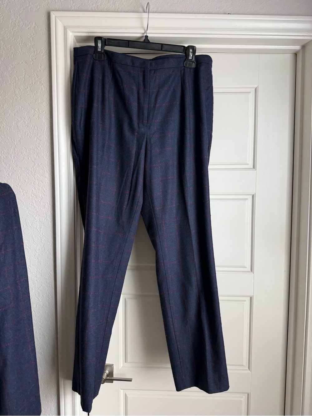Talbots Wool Windowpane Check Pants - Picture 3 of 6